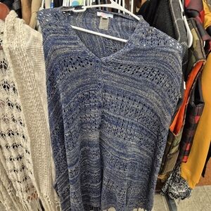 LuLaRoe Blue and Gray Knit Women's Sweater